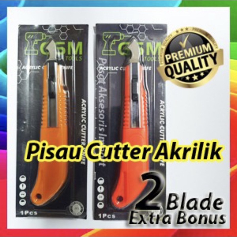 PISAU CUTTER ACRYLIC PEMOTONG AKRILIK PVC PLASTIC PLASTIK LAMINATE - HN-CUT03-RED