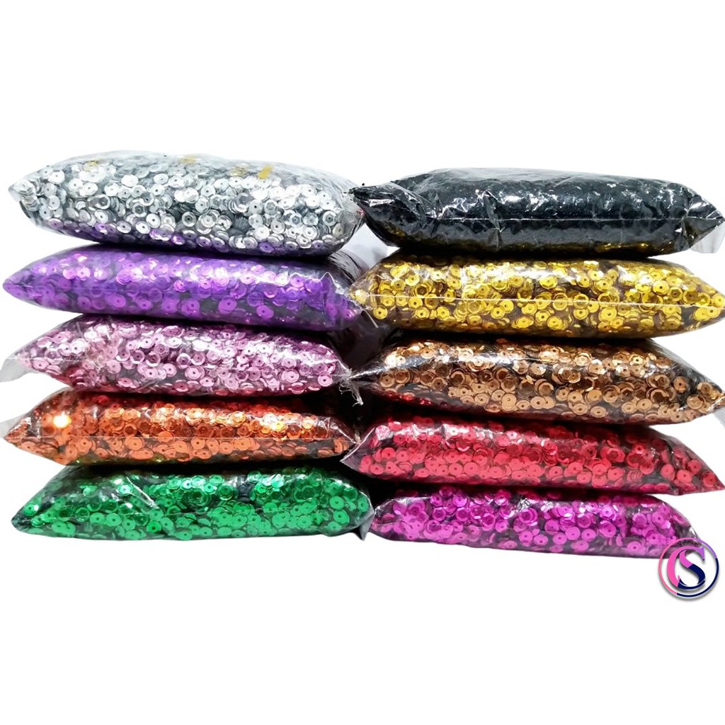 Mote / payet / piringan / sequin / ramboci 6 mm 450 gram