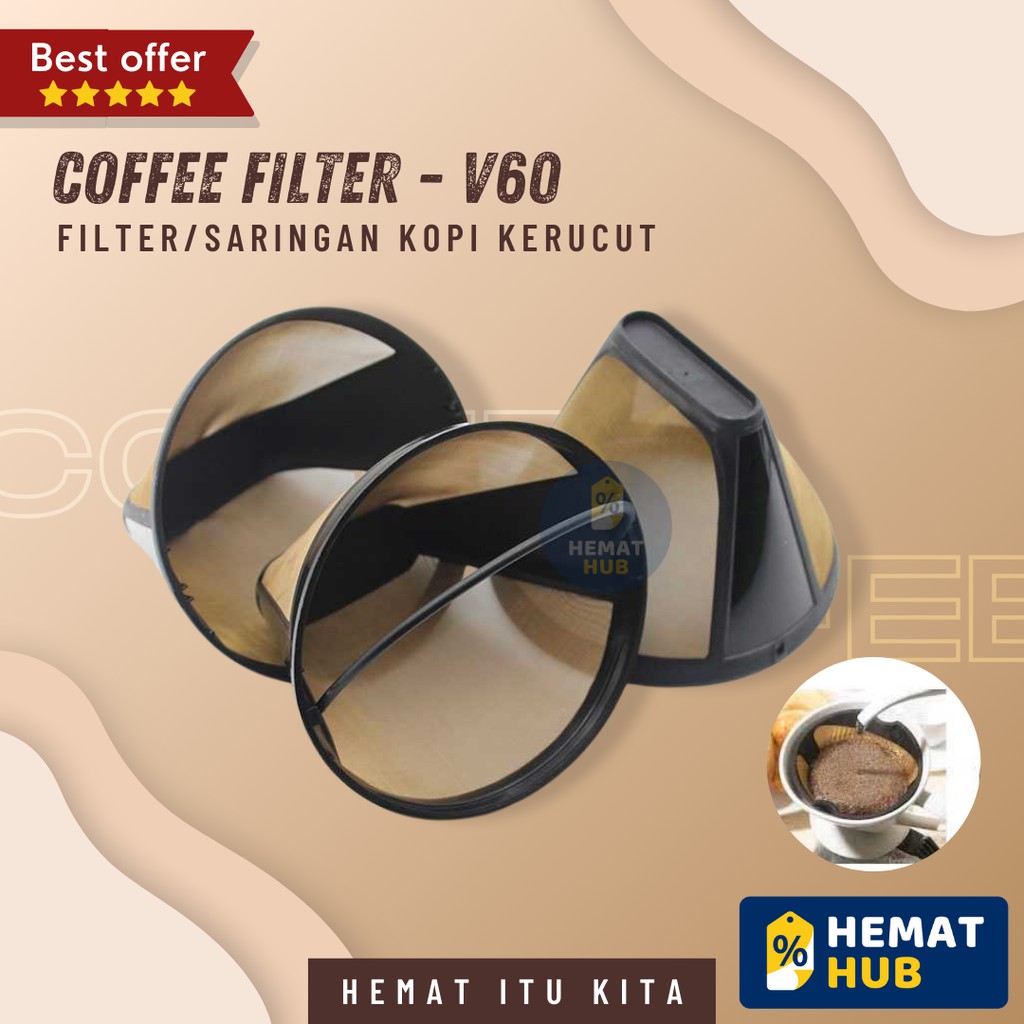 Saringan Kopi Filter Cone V60 Coffee Dripper Plastik Peralatan Penyeduh Manual Brew Pour Over