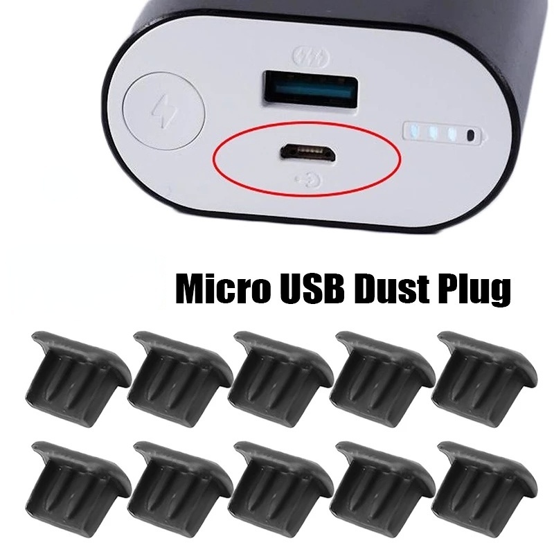 1pc Plug Port Charging Micro USB Bahan Silikon Lembut Anti Debu / Air Untuk Android