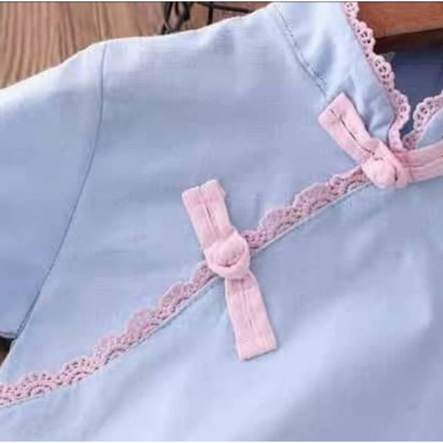 Cheongsam Anak Setelan Qipao Murah Dress Congsam Merah Pink Biru