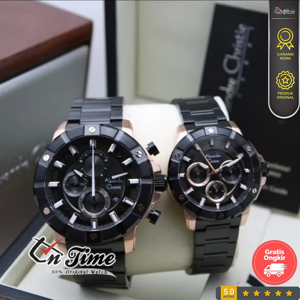 Jam Alexandre Christie / Alexander AC 6609 Stainless Couple Original