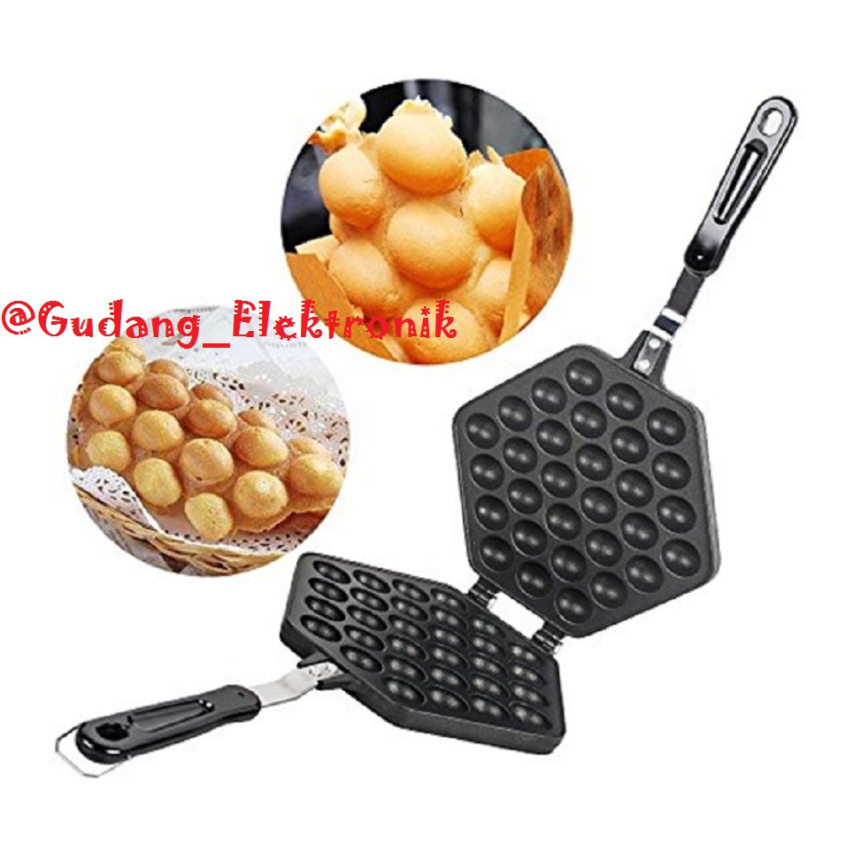 Egg Waffle Pan Waffle Hongkong Pan Pemanggang Cetakan Egg Waffle Pan Waffle Hongkong Pan Pemanggang Cetakan