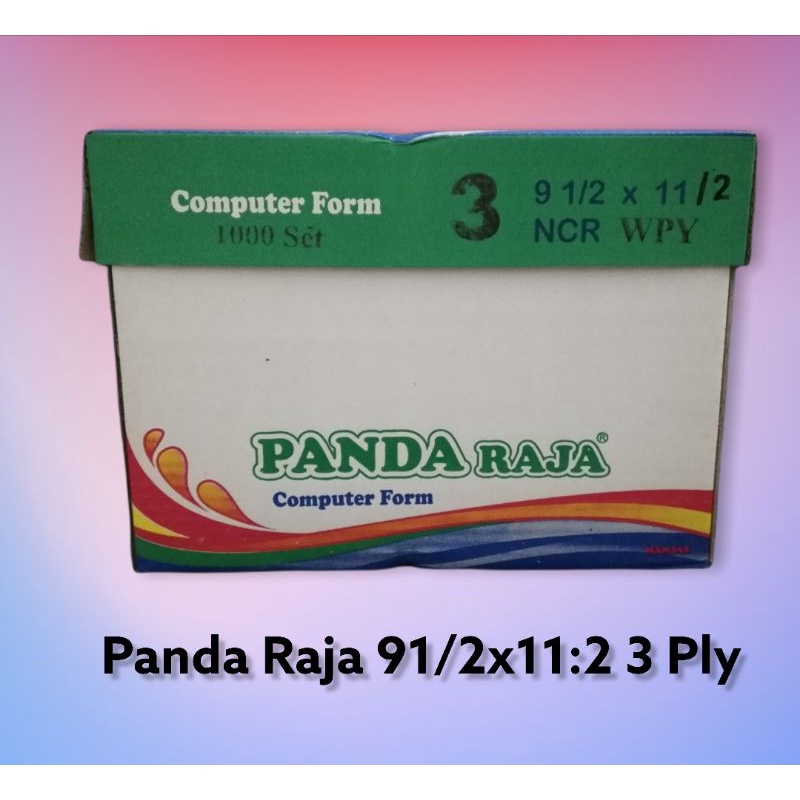 

PANDA RAJA kertas Continious form 91/2x11:2 3 Ply Ncr