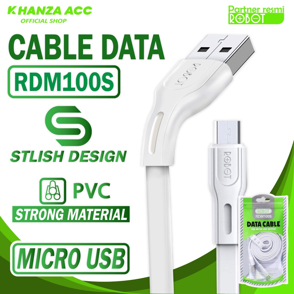 KHANZAACC ROBOT RDM100S Kabel Data Micro USB 1 Meter