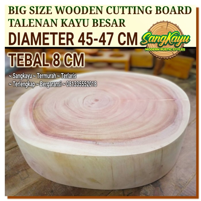 TALENAN BESAR TEBAL KAYU 45-47-8 CM TALENAN DAGING BIG CUTTING BOARD