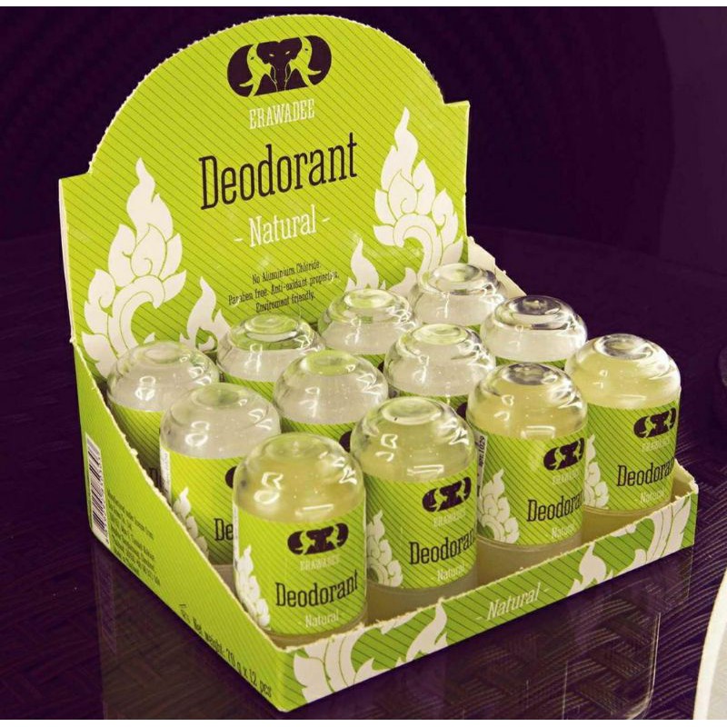 Erawadee Deodorant Crystal deodoran, Orisinal &amp; Coconut, pemutih ketiak.Original thailand