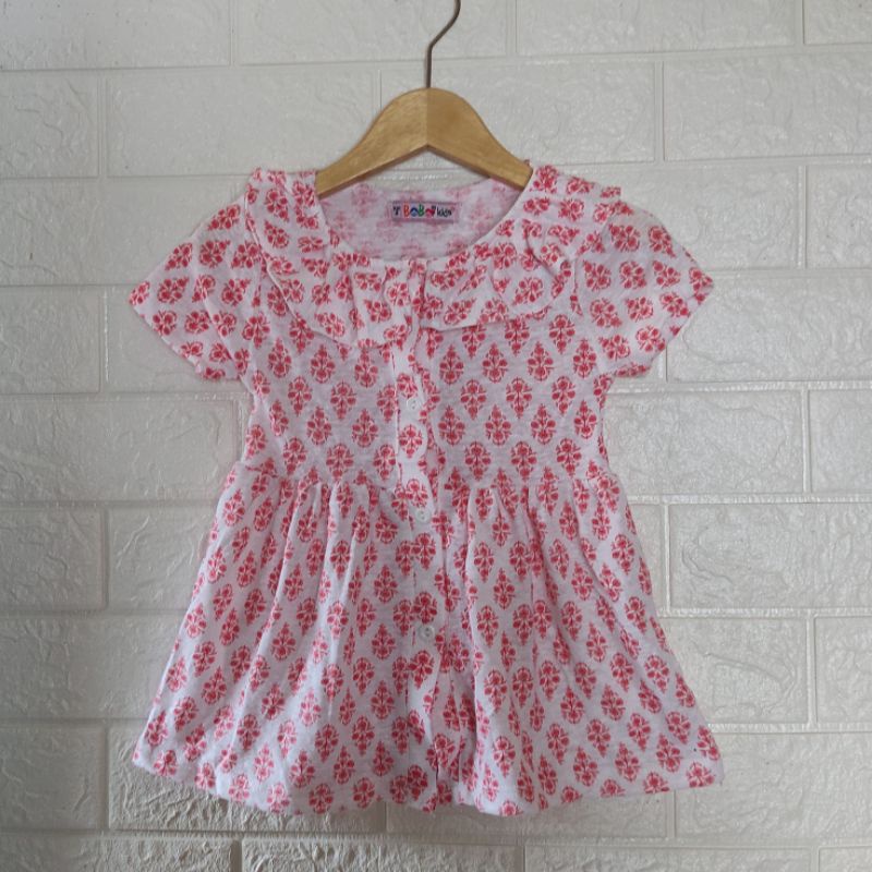 (Bisa Pilih Motif) Baju Dress Anak Perempuan Cewek Fellica Bobokids Size 234 / 1- 3 Tahun