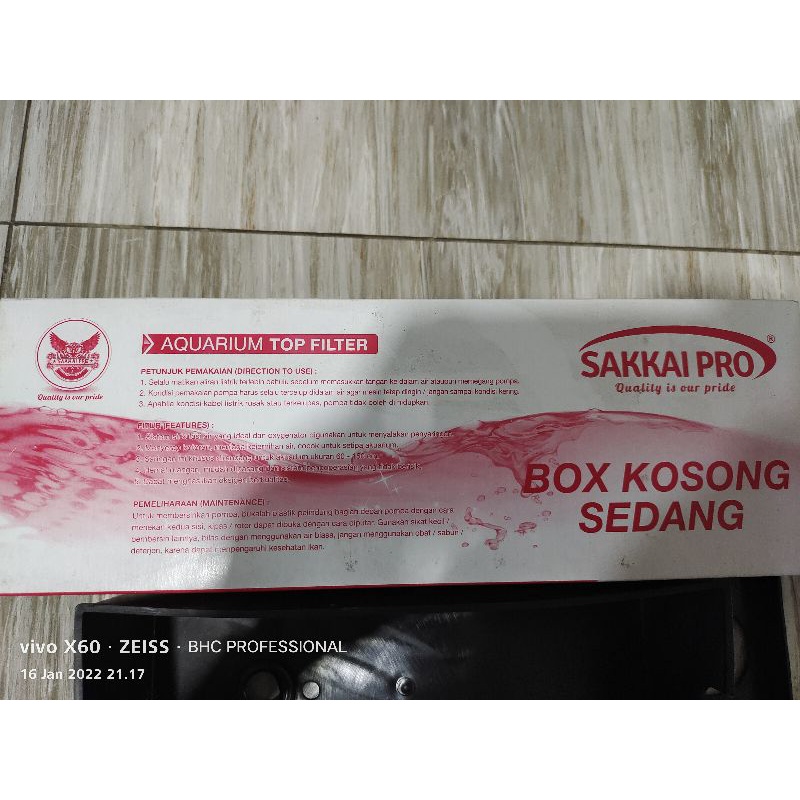 Filter Box Sedang Aquarium Sakkai Pro / Filter Box Kosong