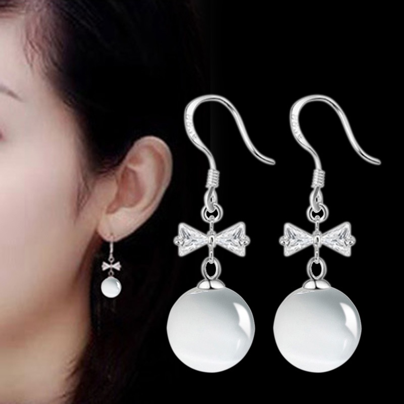 Anting Perak 925 Wanita Busur Perhiasan Fashion