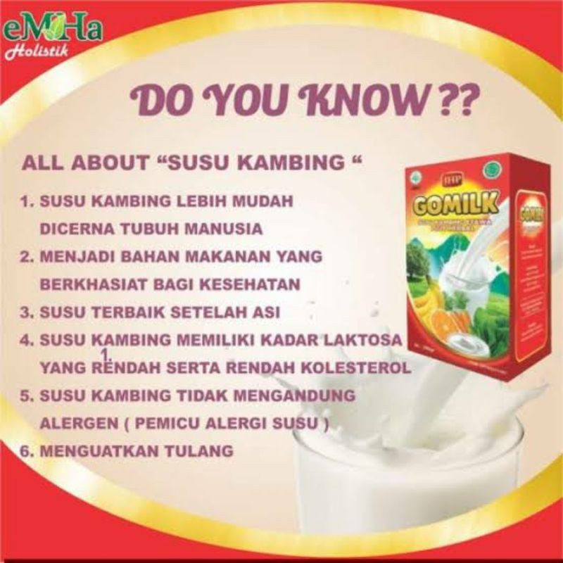 

(Free gift) Gomilk Susu kambing etawa herbal daun kelor susu kambing bubuk balita bumil busui