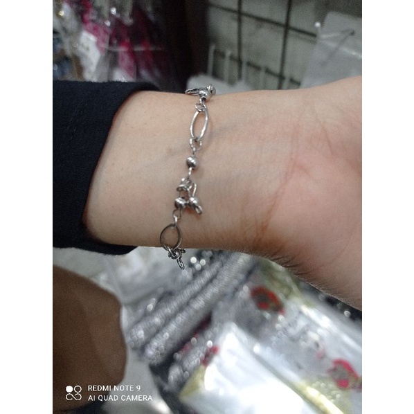 gelang baja putih anti luntur selamany