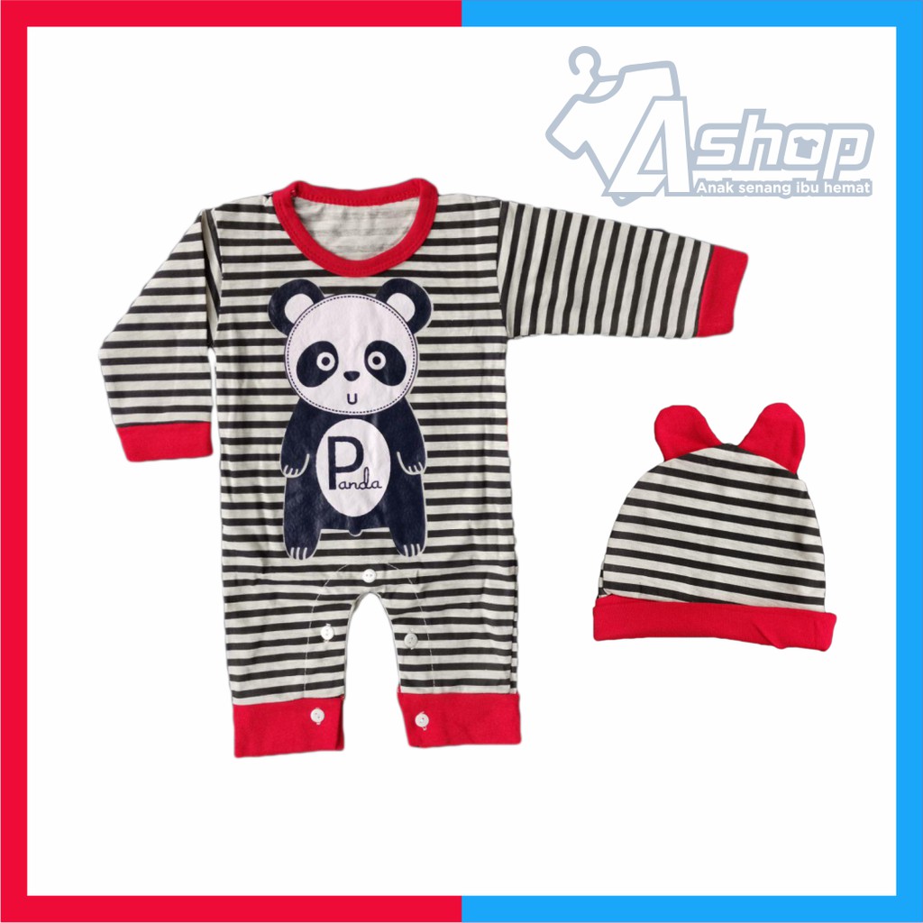 Jumper Bayi Jumpsuit Motif Panda