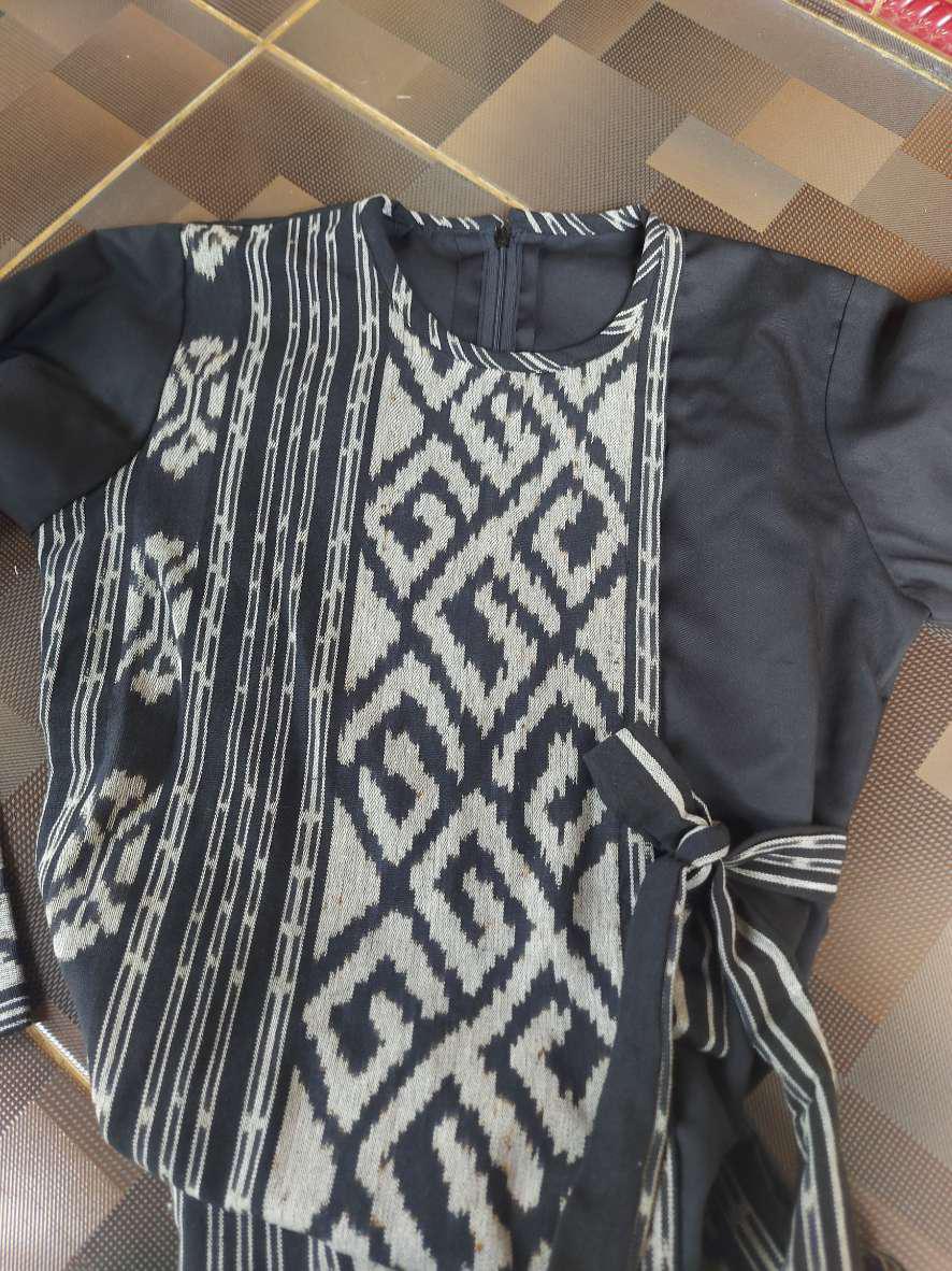 Baju Gamis Batik Syari Tenun Troso Jepara Bahan Kain Tenun Etnik Blanket Adem Nyaman Nyerap Keringat