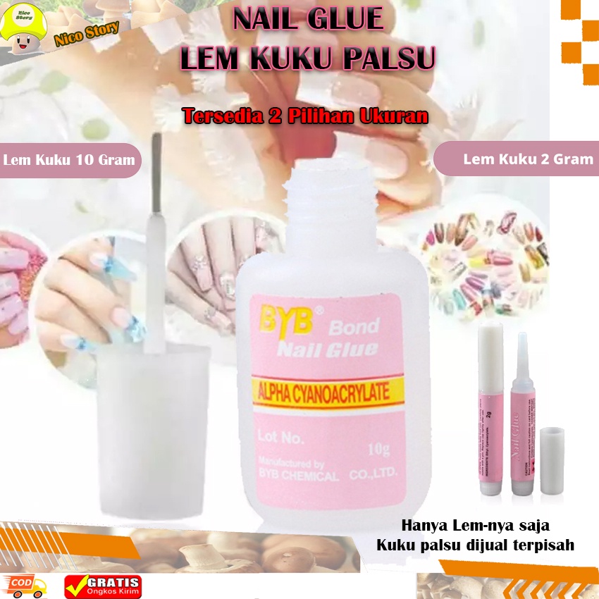 

(NCS) COD Lem Cair 2 gr LEM KUKU CAIR FAKE NAILS GLUE Nail Art Glue/ LEM TEMPEL KUKU PALSU