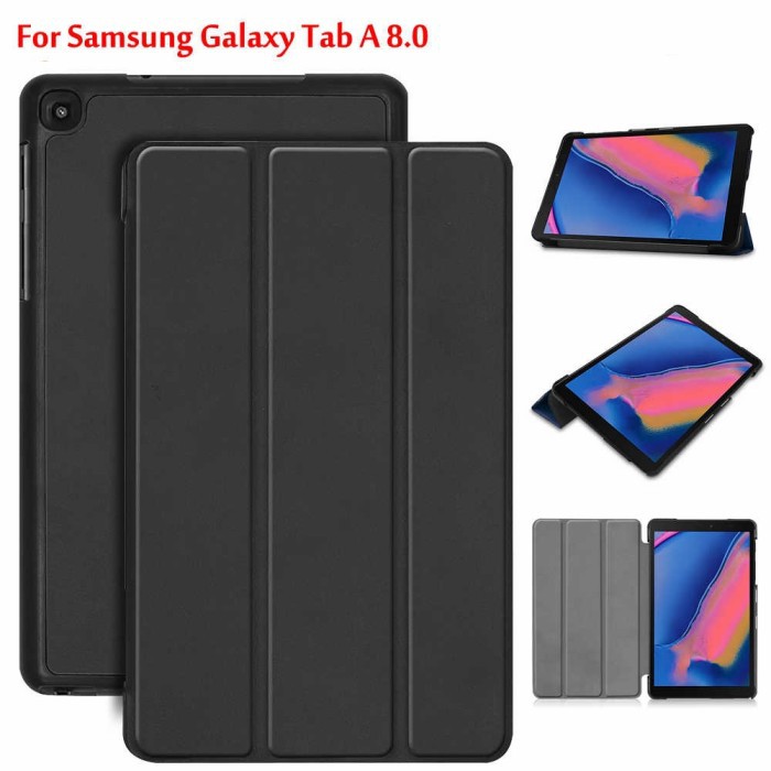 Book Case Samsung Galaxy Tab A (8.0) P200 P205 2019 Black Flip Cover