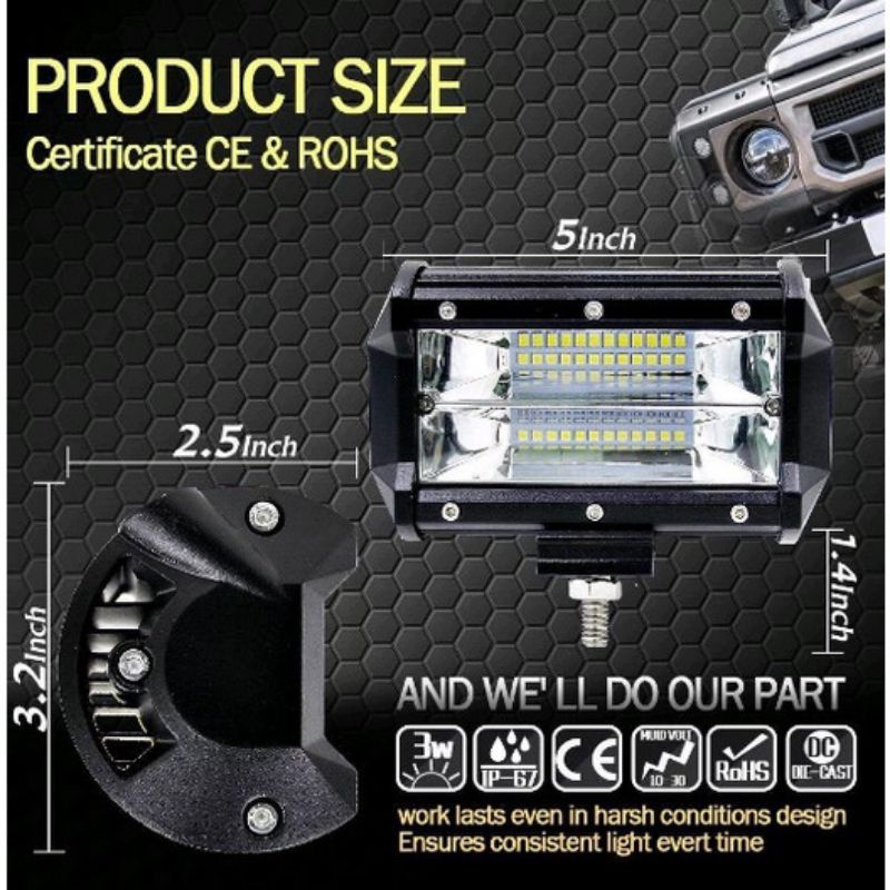 Fog lamp panther led lampu Led CWL 2 susun led super terang offroad 12v