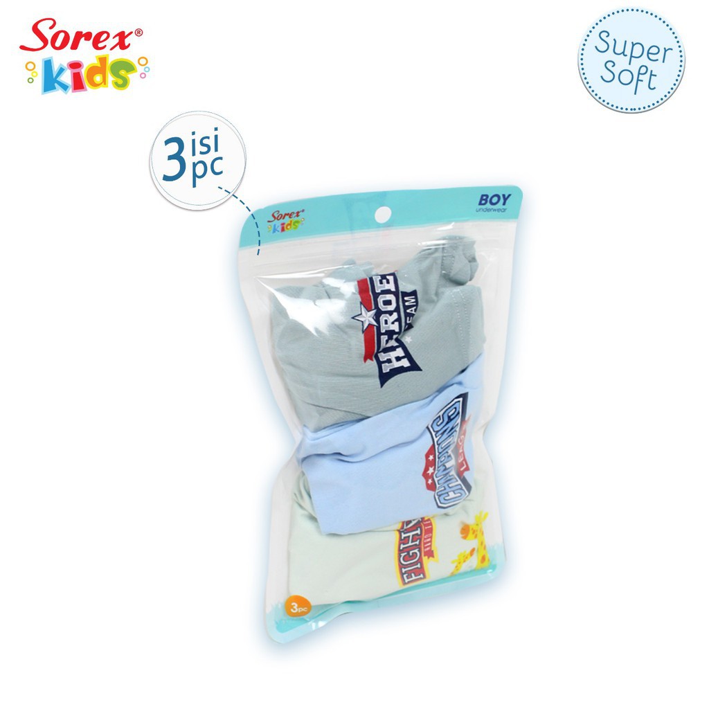 CD Boxer Anak Sorex Boys TM 751 770 990 | Celana Dalam Anak Laki Laki Super Soft | Bwr