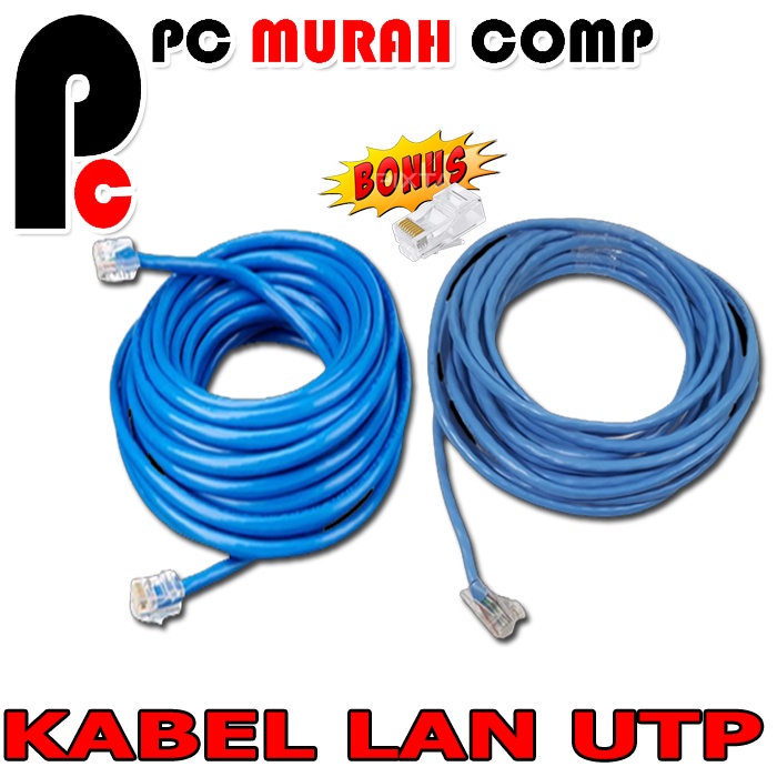 Kabel LAN Cat5e NYK RJ45 Biasa Permeter 10m-20m