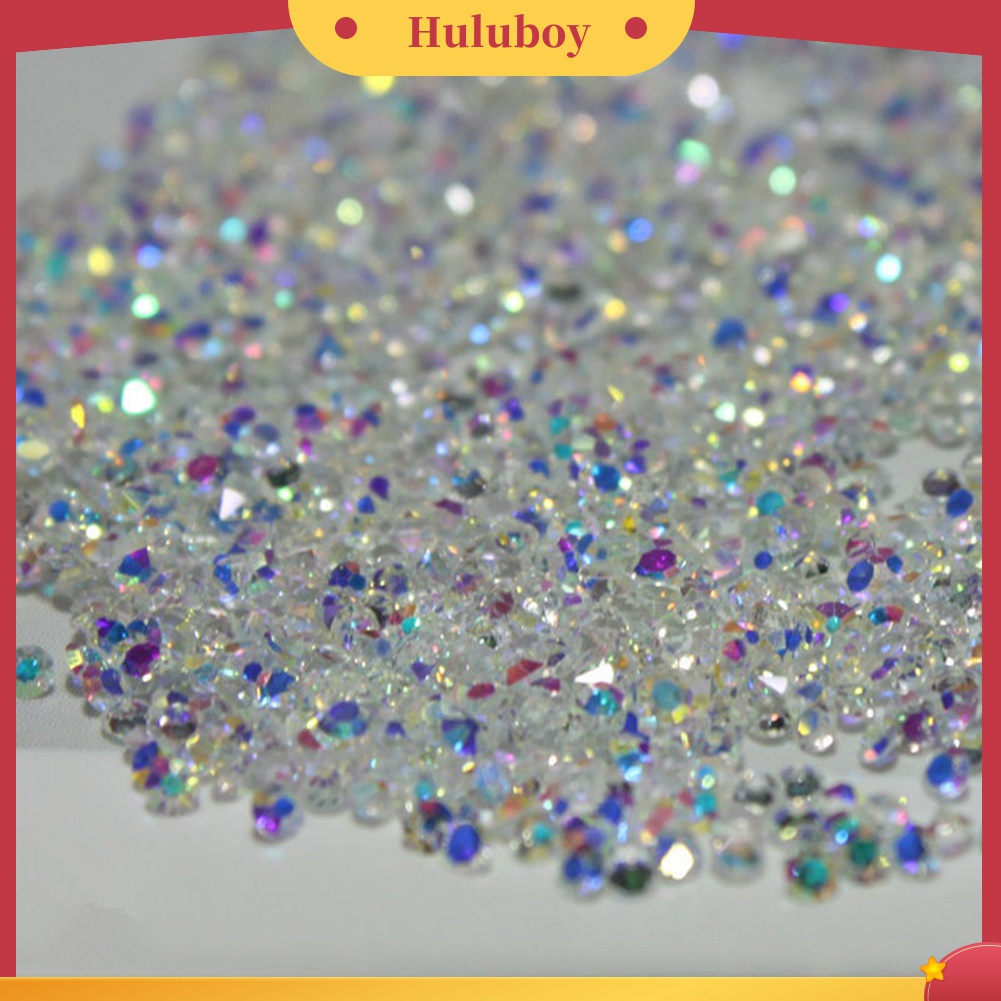 Huluboy Huluboy♡ 1000pcs Pasir Berlian Imitasi Mini 1.2mm Untuk Dekorasi Nail Art DIY