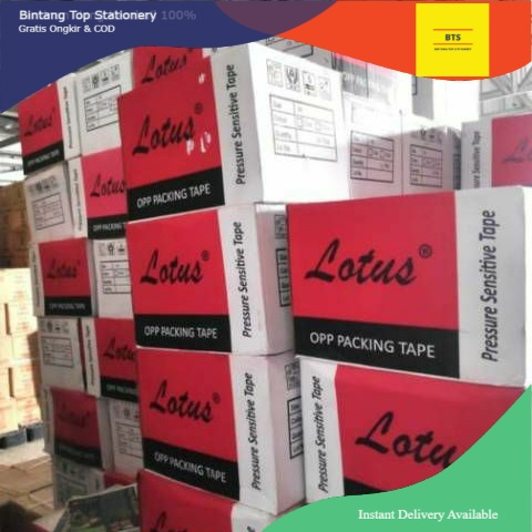 

[BTS] (KHUSUS GOJEK / GRAB) Lakban LOTUS 100 Yard 48 mm / 2 inch (DUS)