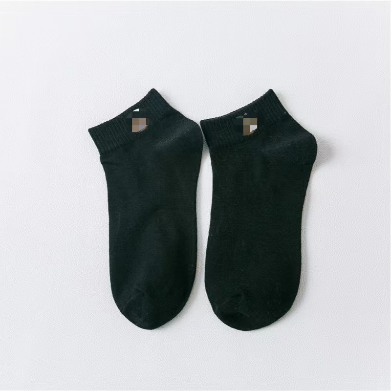 【CT】Kaos Kaki Fashion Unisex Motif Line Beruang Brown Wanita Pria Murah Import #KK 01-HITAM