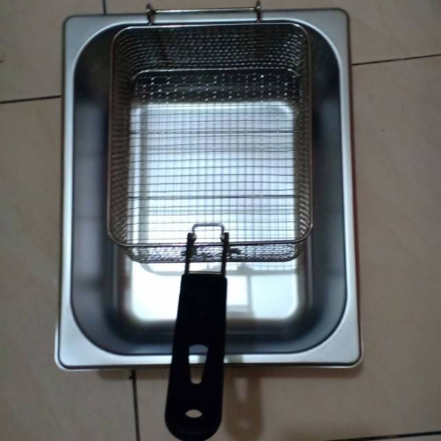 Panci kotak kentang goreng/potato stick set full stainless