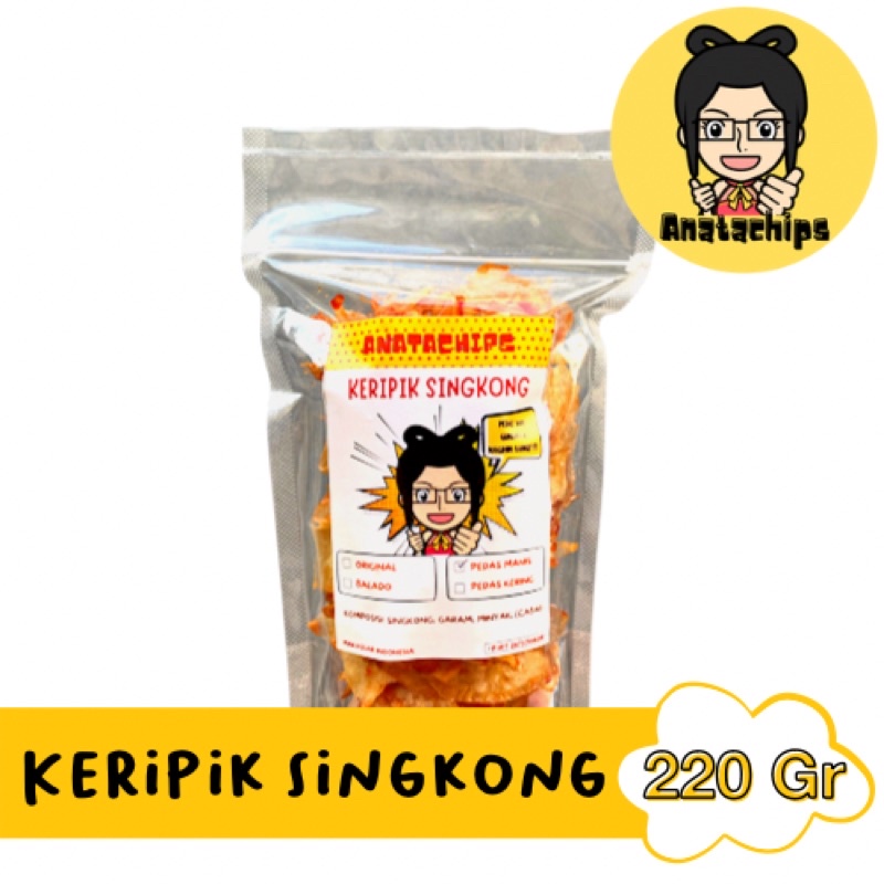 

KERIPIK SINGKONG BALADO ANATA UK.220 GR MEDIUM