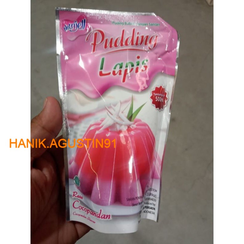 

Nutrijell PUDING lapis rasa Cocopandan Nutrijel 100gr (3.53oz)