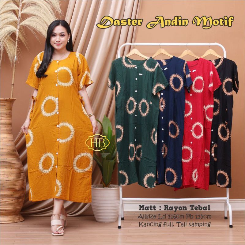 Daster Andin Motif Bulat - Bunga - Daster murah - Anisa Collection