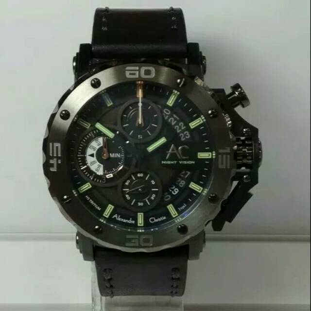 JAM TANGAN PRIA ALEXANDRE CHRISTIE AC 9201 FULL BLACK