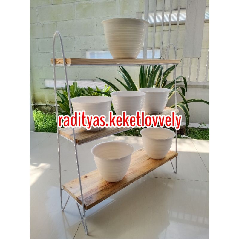 RAK BUNGA KAYU JATI BELANDA