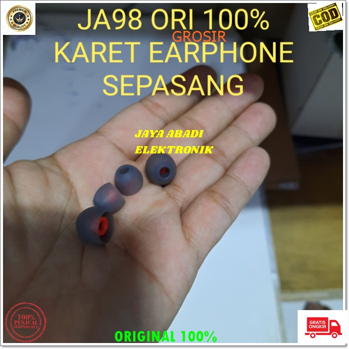 J98 ORIGINAL KARET HEADSET EARBUD SILICON BUSA HANDSFREE EAR IN MULTI UNIVERSAL silicon karet earphone hf busa headset handsfree kuping telinga ear earbud terbuat dari bahan silicon tebal berkualitas yang dapat mengisolasi suara earphone agar tidak bocor