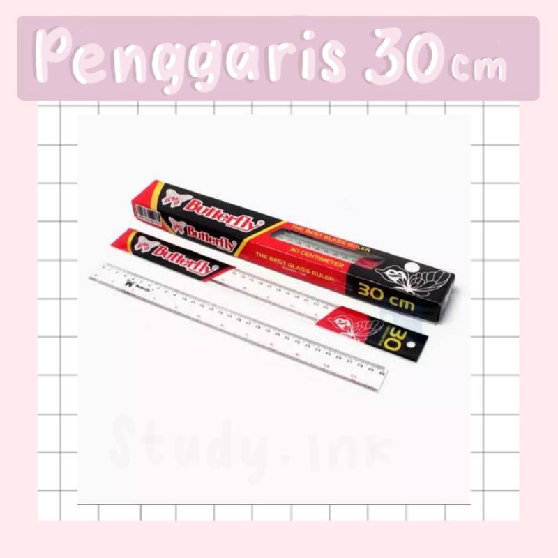 

Penggaris Ruler Butterfly Plastik Panjang Tiga Puluh 30cm Eceran Satuan