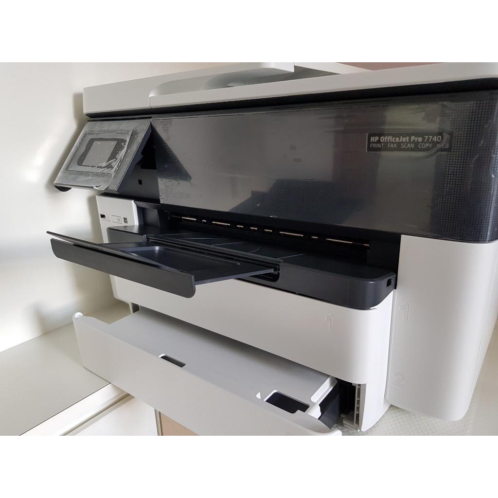 PRINTER HP OFFICE JET PRO   7740 ALL IN ONE WIRELESS /   HP OFFICEJET 7740 / OJ7740   AIO PRINT SCAN COPY FAX   WIFI GARANSI RESMI