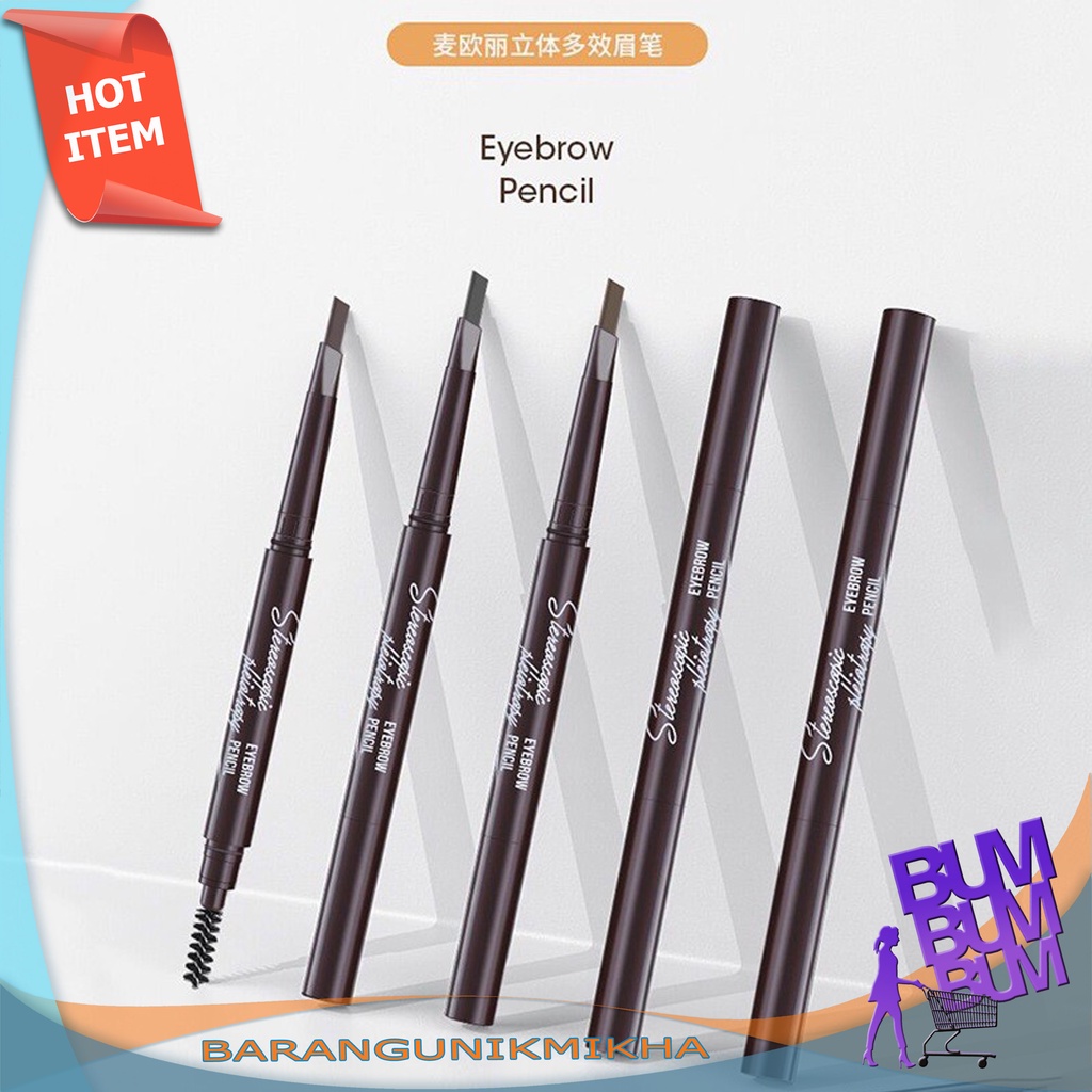 Pensil Alis Anti Air Putar Otomatis Eyebrow Pencil + Sikat Alis - BUM