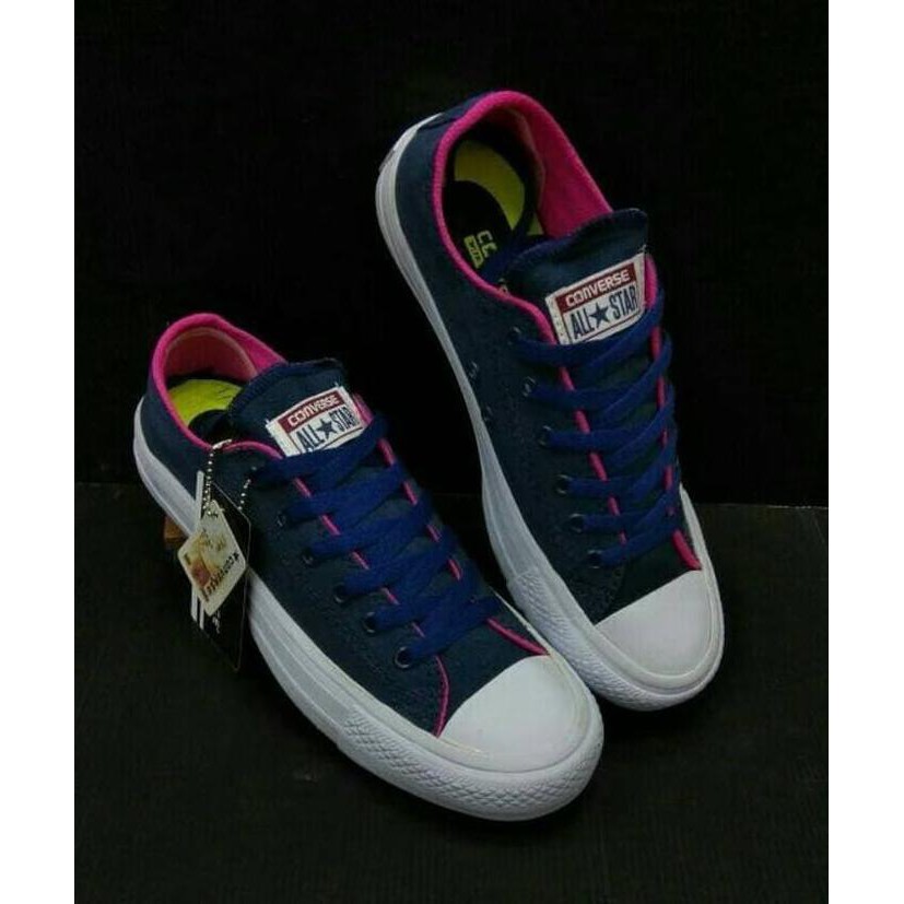 Converse Ct Size 36-40 Sepatu Wanita Sneakers Casual Pink Blue Abu - Fuchsia, 36