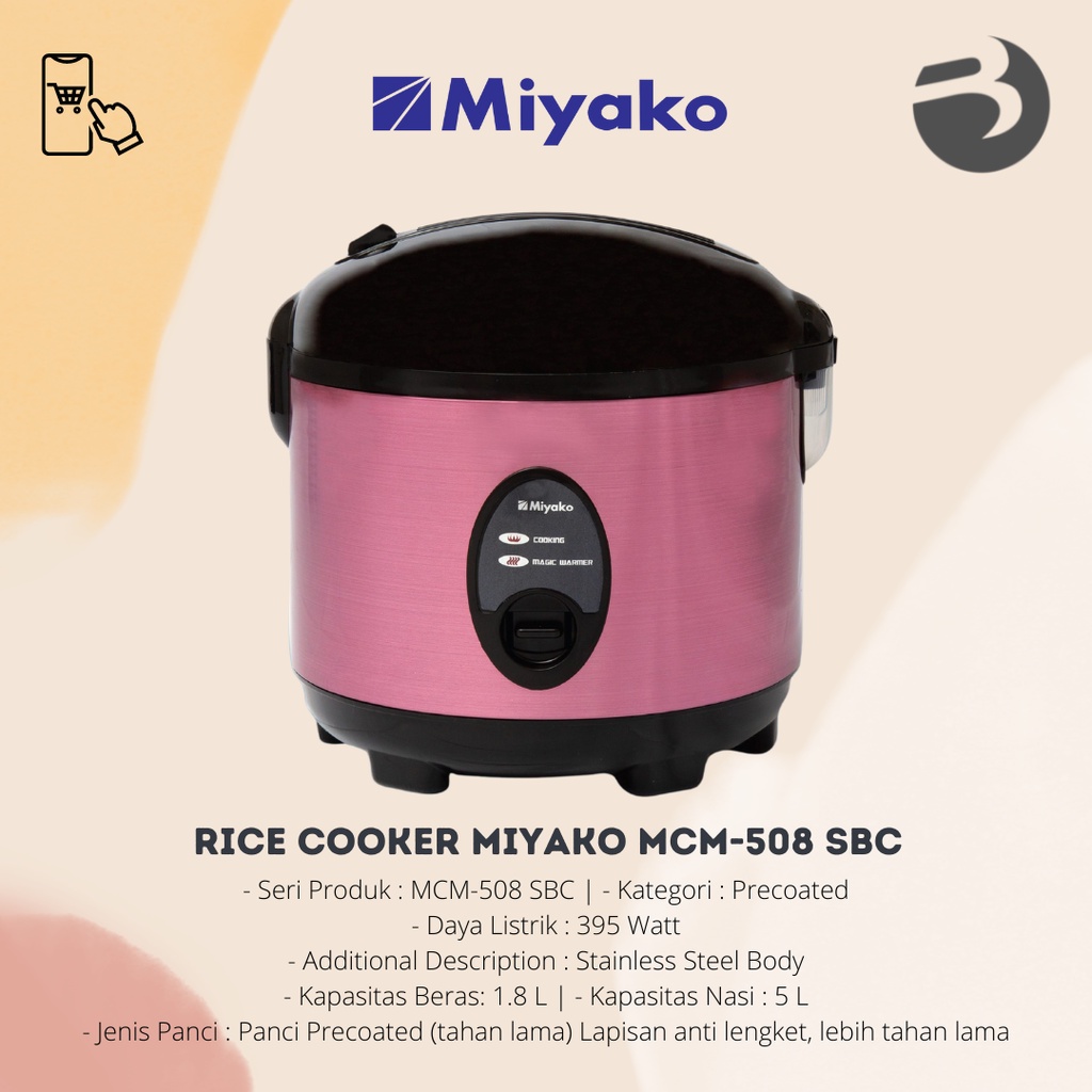 Magic Com / Rice Cooker Miyako MCM-508 SBC