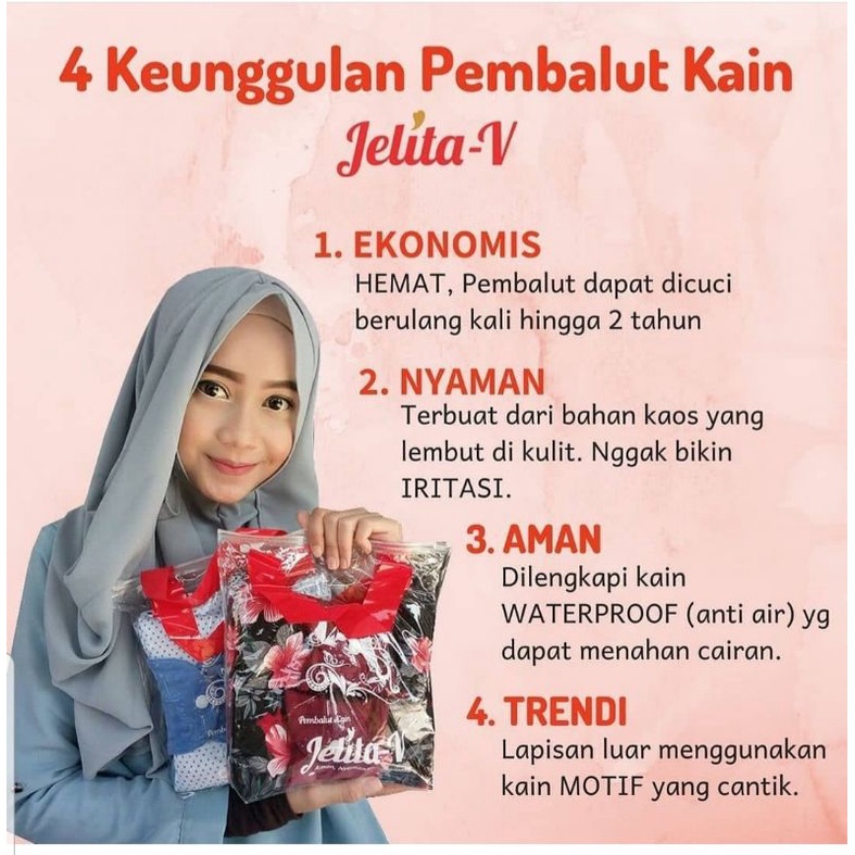 JELITA V Pembalut kain sehat uk jumbo atau Night Use