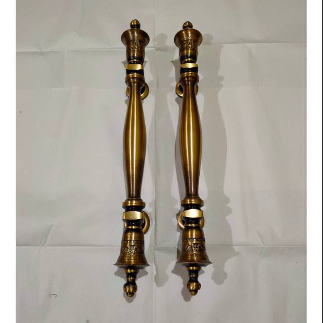 Handle Pintu Rumah Kuningan Motif Lonceng Antik Juwana