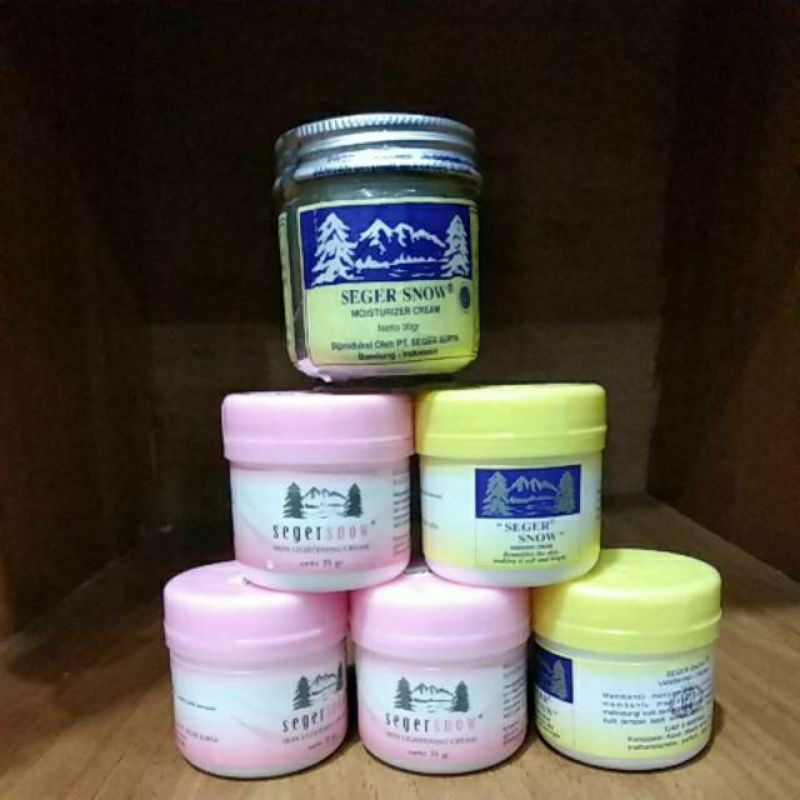 Seger Snow Moisturizing Cream Botol Kaca | Pink | Kuning