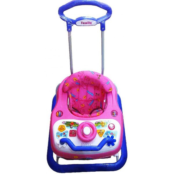 Baby Walker Family 1817 Pink --Musik.Lampu.Dorongan.Alas Kaki--