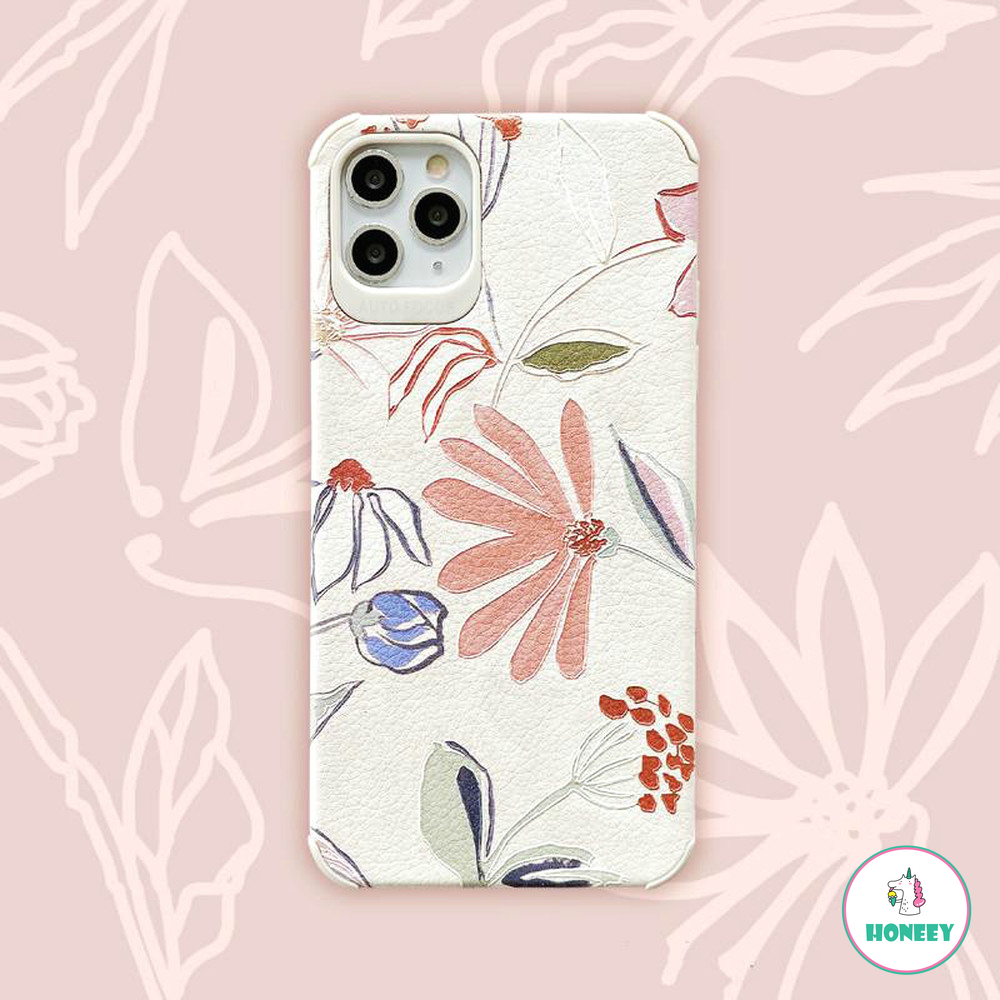 3D Relief Retro Floral Phone Case for IPhon   e 12 11 Pro Max Xs Max XR XS