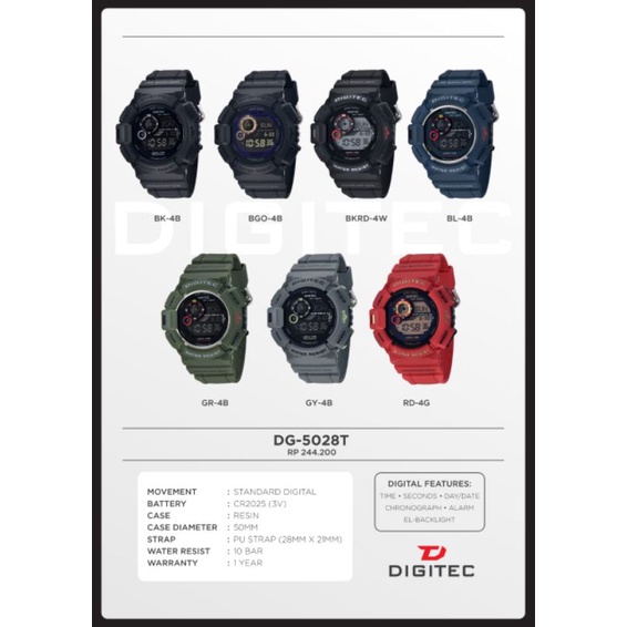 JAM PRIA Digitec DG 5028 sport mudman original tahan air