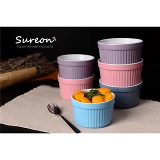 RAMEKIN BULAT BAHAN KERAMIK  IMPORT  BERBAGAI WARNA HARGA  