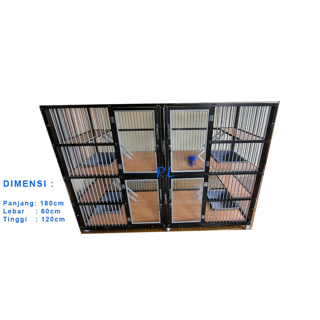 Kandang Kucing Aluminium 4 Pintu Besar Murah