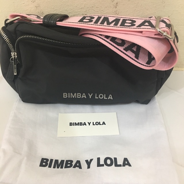 BOOKED Preloved Bimba Y Lola Original Black Strap Pink