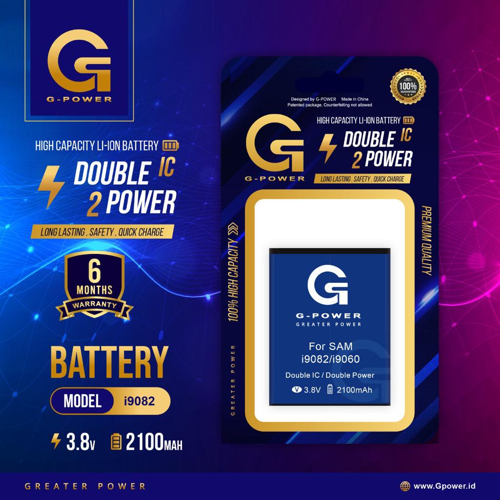 Baterai Batre Battery Original G POWER Samsung Galaxy Grand I9082 GRAND DUOS ORI 99 Double IC /Double Power