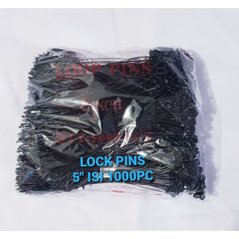 LOCK / LOOP PINS TALI NILON BUAT PASANG MERK PANJANG 5&quot; ISI 1000PCS