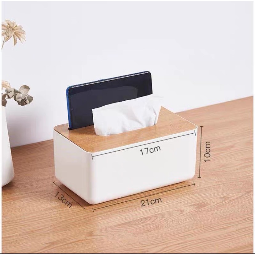 Kotak Tisu Kayu Tissue Box Minimalis Multifungsi